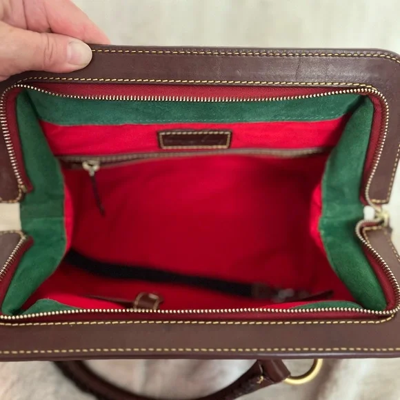 Dooney & Bourke Brown Leather Satchel - Picture 4 of 4